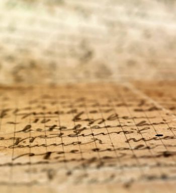 Old vintage handwritten letter in sepia tone
